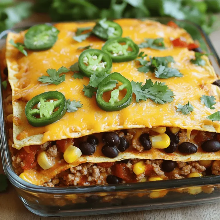 Um einen leckeren Taco Casserole zu machen, brauchst du einige wichtige Zutaten. Hier ist, was du benötigst: