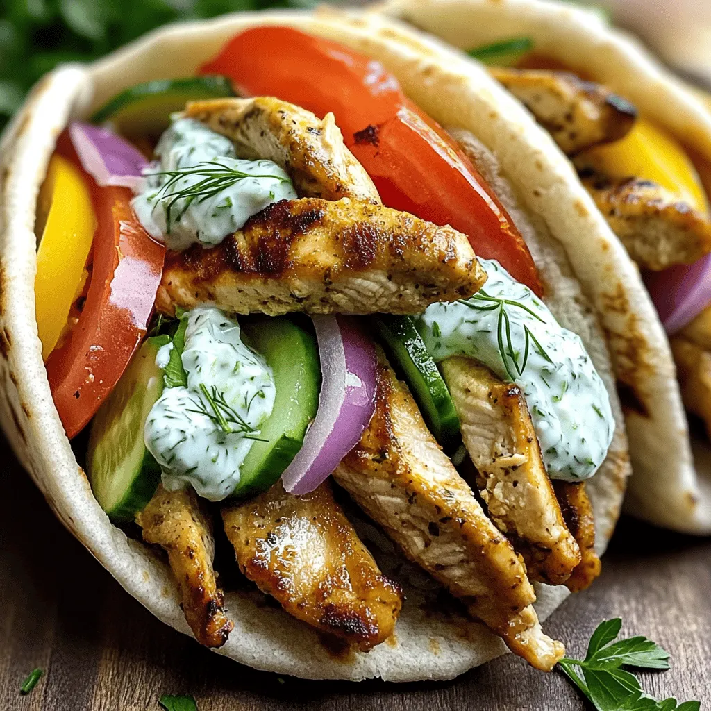 Für die Gyros brauchst du: - 2 große Hähnchenbrustfilets, in dünne Streifen geschnitten - 2 Esslöffel Olivenöl - 2 Esslöffel frischer Zitronensaft - 2 Knoblauchzehen, fein gehackt - 1 Teelöffel getrockneter Oregano - 1 Teelöffel gemahlener Kreuzkümmel - Salz und Pfeffer nach Geschmack - 4 Vollkorn-Pita-Brote