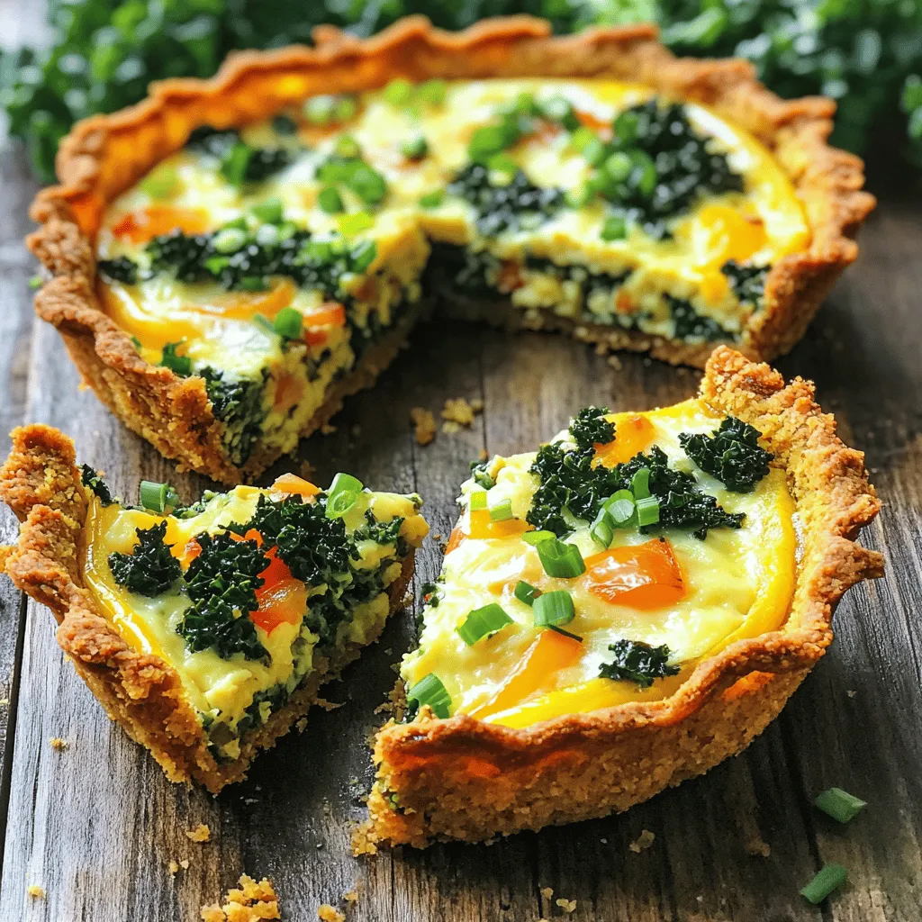 - 3 Tassen geriebene Hash Browns (gefroren oder frisch) - 1 Tasse geriebener Cheddar Käse - 1/2 Tasse geriebener Parmesan Käse Die Hauptzutaten sind entscheidend für den Geschmack der Quiche. Die Hash Browns bilden die knusprige Kruste und geben der Quiche eine tolle Textur. Cheddar Käse sorgt für einen herzhaften Geschmack, während Parmesan ein wenig Tiefe hinzufügt. - 4 große Eier - 1 Tasse Milch - 1 Tasse Grünkohl, gehackt Eier und Milch sind die Basis für die Füllung. Sie machen die Quiche cremig und lecker. Grünkohl bringt nicht nur Farbe, sondern auch Nährstoffe. Du kannst auch anderes Gemüse verwenden, wenn dir das besser gefällt. - Salz und Pfeffer nach Geschmack - Optional: Frische Kräuter zur Garnierung Gewürze machen einen großen Unterschied. Sie heben die Aromen der Quiche hervor. Frische Kräuter wie Schnittlauch oder Thymian geben der Quiche das letzte Finish. Sie sehen auch toll aus und machen das Gericht einladend. Für das gesamte Rezept, schau dir die [Full Recipe] an. Heizen Sie Ihren Ofen auf 200°C (400°F) vor. Dies hilft, die Quiche gleichmäßig zu garen. Ein vorgeheizter Ofen sorgt für die beste Textur. Mischen Sie in einer großen Schüssel: - 3 Tassen geriebene Hash Browns - 1/4 Tasse geschmolzene Butter - 1 Tasse geriebener Cheddar Käse - Salz und Pfeffer nach Geschmack Rühren Sie alles gut um. Drücken Sie dann die Mischung gleichmäßig in eine gefettete Quicheform. Achten Sie darauf, dass die Kruste am Boden und an den Seiten gut anliegt. Gießen Sie die Ei-Gemüse-Mischung in die gebackene Kruste. Achten Sie darauf, dass die Mischung gleichmäßig verteilt ist. Stellen Sie die Quiche zurück in den Ofen. Backen Sie sie für 25-30 Minuten. Die Oberseite sollte leicht goldbraun sein und die Eier fest. Für das vollständige Rezept, sehen Sie sich die [Full Recipe] an. Um eine knusprige und goldbraune Kruste zu erzielen, ist die richtige Technik wichtig. Zuerst sollten Sie die Hash Browns gut ausdrücken. So entfernen Sie überschüssige Feuchtigkeit. Eine trockene Mischung ergibt eine bessere Kruste. Mischen Sie die geriebenen Hash Browns mit geschmolzener Butter. Diese Kombination hilft, die Kruste beim Backen schön knusprig zu machen. Drücken Sie die Mischung fest in die Pie- oder Quicheform. Achten Sie darauf, dass die Kruste gleichmäßig verteilt ist. Backen Sie die Kruste zuerst, bevor Sie die Füllung hinzufügen. So wird sie nicht matschig. Sie können die Quiche ganz nach Ihrem Geschmack anpassen. Verwenden Sie verschiedene Gemüsearten, wie Zucchini oder Pilze. Diese geben der Quiche einen neuen Twist. Auch unterschiedliche Käsesorten sind möglich. Feta oder Gouda können den Geschmack wunderbar verändern. Für eine schärfere Note fügen Sie etwas Jalapeño hinzu. Sie können auch die Kräuter variieren. Thymian oder Rosmarin verleihen Ihrer Quiche ein frisches Aroma. Seien Sie kreativ und probieren Sie neue Kombinationen aus. Die Quiche schmeckt toll mit einem einfachen Beilagensalat. Ein frischer grüner Salat bringt Farbe auf den Tisch. Ein kleiner Klecks Sauerrahm oder Joghurt passt perfekt dazu. Auch ein Glas frischer Limonade oder ein spritziger Weißwein ergänzt die Aromen gut. Diese Kombination macht Ihr Essen noch leckerer. Denken Sie daran, die Quiche warm oder bei Raumtemperatur zu servieren. So bleibt sie saftig und frisch. Für detaillierte Zubereitungsschritte und weitere Tipps, schauen Sie sich das [Full Recipe] an. {{image_4}} Für eine vegetarische Quiche können Sie das Gemüse und den Käse leicht austauschen. Statt Grünkohl können Sie Spinat oder Zucchini verwenden. Diese Gemüse bringen frischen Geschmack. Statt Cheddar können Sie Feta oder Mozzarella nutzen. Diese Käsesorten verleihen der Quiche eine eigene Note. Wenn Sie möchten, fügen Sie auch etwas frische Petersilie oder Basilikum hinzu. Um eine glutenfreie Quiche zu machen, wählen Sie glutenfreie Hash Browns. Achten Sie darauf, dass die Zutaten, die Sie verwenden, auch glutenfrei sind. Viele Marken bieten glutenfreie Käseoptionen an. So können Sie ganz ohne Sorgen genießen. Ihre Gäste werden den Unterschied kaum merken, solange die Quiche frisch und gut gewürzt ist. Wenn Sie Allergien haben, gibt es einfache Alternativen. Für Eier können Sie einen Ei-Ersatz verwenden. Ein Mix aus Leinsamen und Wasser funktioniert gut. Statt Milch können Sie Mandel- oder Sojamilch nutzen. Diese pflanzlichen Alternativen sind nahrhaft und schmackhaft. Sie müssen nicht auf den Genuss verzichten. Passen Sie die Gewürze an, um den Geschmack zu verbessern. Wenn du Reste hast, lagere sie im Kühlschrank. Verwende einen luftdichten Behälter, um die Frische zu bewahren. Die Quiche bleibt so bis zu drei Tage gut. Lass sie vorher abkühlen, bevor du sie in den Behälter legst. Du kannst sie auch in Stücke schneiden, damit du sie leicht entnehmen kannst. Um die Quiche einzufrieren, lasse sie zuerst ganz abkühlen. Wickel sie dann in Frischhaltefolie und lege sie in einen Gefrierbeutel. So bleibt sie bis zu drei Monate frisch. Du kannst die Quiche auch in Portionen einfrieren. Das macht das Auftauen und Aufwärmen einfacher. Achte darauf, das Datum auf den Beutel zu schreiben. Um die Quiche aufzuwärmen, benutze den Ofen. Heize ihn auf 180°C (350°F) vor. Lege die Quiche auf ein Backblech und backe sie etwa 15-20 Minuten lang. So wird die Kruste wieder knusprig. Du kannst auch die Mikrowelle nutzen, aber achte darauf, dass die Quiche nicht matschig wird. Erwärme sie in kurzen Intervallen und überprüfe den Fortschritt. Die Quiche hält sich gut im Kühlschrank. Sie bleibt frisch für etwa drei Tage. Stellen Sie sicher, dass Sie sie in einem luftdichten Behälter aufbewahren. So bleibt der Geschmack erhalten. Wenn Sie die Quiche aufbewahren, können die Aromen sogar noch besser werden. Ja, Sie können die Quiche im Voraus zubereiten. Um Zeit zu sparen, machen Sie die Kruste und die Füllung am Vortag. Backen Sie die Quiche dann, wenn Sie bereit sind zu servieren. Lassen Sie die Quiche nach dem Backen kurz abkühlen. So lässt sie sich leichter schneiden. Diese Quiche lässt sich leicht anpassen. Für Vegetarier können Sie das Fleisch durch mehr Gemüse ersetzen. Für Glutenfreie können Sie glutenfreie Hash Browns verwenden. Auch bei Laktoseintoleranz können Sie laktosefreie Milch und Käse nutzen. So kann jeder diese leckere Quiche genießen. Die Quiche ist einfach und lecker. Wir haben die Hauptzutaten wie Hash Browns, Käse und Eier kombiniert. Dann haben wir Schritt für Schritt erklärt, wie man die Kruste und die Füllung zubereitet. Denken Sie an die Tipps für eine knusprige Kruste und die vielen Variationen. Ob vegetarisch oder glutenfrei, es gibt Optionen für jeden. Lagern Sie Reste richtig und genießen Sie sie später. Mit diesen Tipps wird Ihre Quiche immer gut gelingen. Guten Appetit!