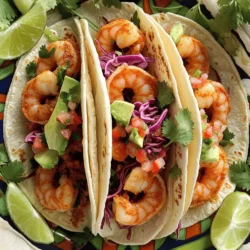 Für die Spicy Shrimp Tacos benötigst du: - 450 g Garnelen, geschält und entdarmt - 2 Esslöffel Olivenöl - 1 Esslöffel Chilipulver - 1 Teelöffel geräuchertes Paprikapulver - 1 Teelöffel Kreuzkümmel - 1/2 Teelöffel Cayennepfeffer (nach Schärfewunsch anpassen) - 1 Limette, abgerieben und ausgepresst - Salz und Pfeffer nach Geschmack - 8 kleine Maistortillas - 1 Tasse rote Kohl, fein geschnitten - 1 Avocado, in Scheiben - 1/2 Tasse Pico de Gallo (gekauft oder selbstgemacht) - Frischer Koriander, zum Garnieren - Limettenspalten, zum Servieren Marinieren der Garnelen Beginne damit, die Garnelen in einer großen Schüssel zu marinieren. Vermische dazu die Garnelen mit Olivenöl, Chilipulver, geräuchertem Paprikapulver, Kreuzkümmel, Cayennepfeffer, dem Limettenabrieb, Limettensaft sowie Salz und Pfeffer. Lass die Garnelen 15 bis 20 Minuten marinieren. So nehmen sie alle Aromen gut auf. Erwärmen der Tortillas Während die Garnelen marinieren, bereite die Tortillas vor. Erhitze eine trockene Pfanne bei mittlerer Hitze. Lege die Maistortillas hinein und wärme sie jeweils etwa 30 Sekunden auf jeder Seite. Die Tortillas sollten weich und flexibel sein. Zusammensetzen der Tacos Jetzt kommt der spaßigste Teil! Nimm eine warme Tortilla und lege eine Menge roten Kohl darauf. Füge dann 3-4 Garnelen hinzu. Toppe das Ganze mit ein paar Avocadoscheiben und einem Esslöffel Pico de Gallo. Garnieren kannst du die Tacos mit frischem Koriander und serviere Limettenspalten dazu. So wird jede Taco-Mahlzeit zu einem Fest! Für die genauen Schritte und mehr Details schau dir das Full Recipe an. Um die Garnelen schmackhaft zu machen, mische ich die geschälten Garnelen mit Olivenöl, Chilipulver, geräuchertem Paprikapulver, Kreuzkümmel, Cayennepfeffer, Limettenabrieb, Limettensaft, Salz und Pfeffer. Ich lasse alles gut vermischen. Dann marinieren die Garnelen für 15 bis 20 Minuten. Diese Zeit macht den großen Unterschied im Geschmack. Tipps für eine optimale Marinierung: - Wähle frische Garnelen für den besten Geschmack. - Lasse die Garnelen nicht länger als 20 Minuten marinieren, sonst werden sie zäh. - Stelle sicher, dass alle Garnelen gleichmäßig mit der Marinade bedeckt sind. Ich erhitze eine große Pfanne auf mittlerer Hitze. Die marinierten Garnelen lege ich in einer einzigen Schicht in die Pfanne. Sie braten für etwa 2 bis 3 Minuten auf jeder Seite. Wenn die Garnelen rosa und fest sind, nehme ich sie vom Herd. Garzeit und Farbwechsel der Garnelen: - Achte darauf, dass die Garnelen nicht übergekocht werden, sonst verlieren sie ihren Geschmack. - Die Garnelen sollten eine schöne rosa Farbe annehmen, das zeigt, dass sie gar sind. Jetzt kommt der spaßige Teil! Ich nehme eine warme Maistortilla und lege eine großzügige Menge roten Kohl darauf. Dann füge ich 3 bis 4 Garnelen hinzu. Schließlich garniere ich alles mit einigen Scheiben Avocado und einem Esslöffel Pico de Gallo. Kreative Anrichtetechniken: - Du kannst die Tacos auch mit frischem Koriander und Limettenspalten dekorieren. - Stelle die Tacos auf einem bunten Tablett für eine schöne Präsentation. Für das vollständige Rezept mit allen Details, schau dir die [Full Recipe] an. Um die besten Garnelen auszuwählen, achte auf Frische. Sie sollten fest und glänzend sein. Vermeide Garnelen, die einen fauligen Geruch haben. Wenn du sie vorbereitest, ziehe die Schale und den Darm ab. Das sorgt für einen besseren Geschmack. Um überkochte Garnelen zu vermeiden, koche sie nur 2-3 Minuten pro Seite. Sie sollten rosa und leicht fest sein. Die Tortillas sollten weich und warm sein. Erwärme sie in einer trockenen Pfanne. Mach dies bei mittlerer Hitze für 30 Sekunden pro Seite. Das macht sie flexibler und einfacher zu füllen. Du kannst auch verschiedene Arten von Tortillas verwenden. Weiche Maistortillas sind ideal, aber auch Vollkorn- oder Blumenkohl-Tortillas sind gute Alternativen. Du kannst den Geschmack der Tacos mit zusätzlichen Gewürzen verbessern. Probiere etwas Knoblauchpulver oder Zwiebelpulver. Diese Zutaten bringen mehr Tiefe ins Gericht. Für Saucen sind scharfe Salsa oder eine cremige Avocado-Sauce großartig. Garnituren wie frischer Koriander oder Limettenspalten geben mehr Frische. Sie machen deine Tacos noch leckerer. Denke daran, die Garnelen-Tacos nach dem [Full Recipe] zusammenzustellen. So hast du ein perfektes Gericht! {{image_4}} Wenn Sie Garnelen meiden, probieren Sie Gemüse oder Tofu. Brokkoli, Paprika und Zucchini sind tolle Optionen. Diese Gemüsesorten geben Textur und Farbe. Tofu nimmt die Gewürze gut auf und wird schön knusprig. Passen Sie die Gewürze an, um einen pflanzlichen Geschmack zu erreichen. Verwenden Sie zum Beispiel mehr Kreuzkümmel und geräuchertes Paprikapulver. Diese Aromen bringen den Geschmack zum Leben. Für schärfere Tacos, fügen Sie mehr scharfe Zutaten hinzu. Jalapeños oder Habaneros bringen Hitze. Sie können auch scharfe Saucen nutzen, um den zusätzlichen Kick zu bekommen. Passen Sie auch den Cayennepfeffer an. Wenn Sie es richtig scharf mögen, verdoppeln Sie die Menge. Aber seien Sie vorsichtig! Zu viel kann den Geschmack überwältigen. Bringen Sie andere Küchen in Ihre Tacos ein. Fügen Sie asiatische Aromen hinzu, wie Sojasauce oder Ingwer. Ein Hauch von Sesamöl kann Wunder wirken. Mediterrane Einflüsse sind ebenfalls spannend. Verwenden Sie Feta oder Oliven für einen neuen Twist. Diese Kombinationen machen Ihre Tacos einzigartig und aufregend. So bleibt das Gericht frisch und interessant. Entdecken Sie neue Geschmäcker und genießen Sie Ihr Essen! Frische Garnelen sollten Sie kühl lagern. Bewahren Sie sie in einem luftdichten Behälter im Kühlschrank auf. So bleiben sie bis zu zwei Tage frisch. Achten Sie darauf, die Garnelen nicht in Wasser zu lagern. Das schadet ihrer Textur. Tortillas und Gemüse brauchen auch die richtige Lagerung. Tortillas halten sich am besten in ihrer Originalverpackung. Lagern Sie diese an einem kühlen, trockenen Ort. Für Gemüse wie roten Kohl und Avocado verwenden Sie separate Behälter. Das schützt sie vor Feuchtigkeit und hält sie knackig. Haben Sie Tacos übrig? Bewahren Sie sie in einem luftdichten Behälter auf. So bleiben sie einen Tag frisch. Zum Erwärmen legen Sie die Tacos einfach für ein paar Minuten in eine Pfanne. So wird die Tortilla wieder warm und knusprig. Um matschige Zutaten zu vermeiden, lagern Sie die Füllung getrennt von der Tortilla. So bleibt der Crunch des Kohls und die Frische der Avocado erhalten. Die Haltbarkeit der Zutaten ist wichtig. Frische Garnelen sind bis zu zwei Tage haltbar. Rote Kohle bleibt im Kühlschrank eine Woche frisch. Avocados sollten Sie innerhalb von drei Tagen essen, sobald sie reif sind. Nutzen Sie Reste kreativ! Garnelen passen gut in Salate oder Pasta. Rote Kohle ist ein schöner Zusatz zu Sandwiches oder Wraps. So verschwenden Sie nichts und genießen neue Gerichte. Für das gesamte Rezept, besuchen Sie [Full Recipe]. Um die Garnelen weniger scharf zu machen, können Sie die Menge an Cayennepfeffer reduzieren. Versuchen Sie, nur eine Prise zu verwenden. Eine andere Idee ist, Paprika oder mehr geräuchertes Paprikapulver hinzuzufügen. Diese Gewürze geben Geschmack, ohne die Schärfe zu erhöhen. Auch die Zugabe von Joghurt oder Sauerrahm als Topping kann helfen. Diese Zutaten nehmen die Schärfe etwas weg und machen die Tacos cremiger. Zu würzigen Garnelen-Tacos passen viele Beilagen. Ein frischer Salat mit Limetten-Dressing ist eine tolle Wahl. Auch Guacamole ist eine gute Idee. Diese Kombination bringt einen tollen Geschmack. Sie können auch einen scharfen Salsa Dip servieren. Getränke wie Limonade oder ein leichtes Bier harmonieren gut. Sie helfen, die Schärfe zu balancieren und erfrischen. Ja, Sie können die Tacos im Voraus zubereiten. Marinieren Sie die Garnelen bis zu einem Tag vorher. Lagern Sie sie im Kühlschrank. Bereiten Sie die Tortillas und das Gemüse ebenfalls im Voraus vor. Wickeln Sie die Tortillas in Folie, damit sie frisch bleiben. Wenn Sie bereit sind, die Tacos zu servieren, wärmen Sie die Tortillas und fügen die Garnelen und die Füllungen hinzu. So sparen Sie Zeit und können die Tacos schnell genießen. Zusammenfassend haben wir die wichtigsten Zutaten für Ihre Garnelen-Tacos diskutiert. Die Auswahl und Zubereitung der Garnelen ist entscheidend für den Geschmack. Auch die Tortillas und frisches Gemüse spielen eine große Rolle. Tipps und Tricks helfen Ihnen, perfekte Tacos zuzubereiten. Experimentieren Sie mit Variationen und Variierungen, um jeden Biss aufregend zu machen. Beachten Sie zudem die Lagerung, um Frische zu gewährleisten. Genießen Sie Ihre Tacos und machen Sie sie ganz nach Ihrem Geschmack.