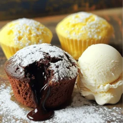 Um leckere Schokoladenmuffins zu backen, brauchst du einige grundlegende Zutaten. Hier ist die Liste: - 240 g Allzweckmehl - 50 g ungesüßtes Kakaopulver - 1 Teelöffel Backpulver - 1/2 Teelöffel Natron - 1/4 Teelöffel Salz - 100 g weißer Zucker - 100 g brauner Zucker, fest gepackt - 115 g ungesalzene Butter, geschmolzen - 2 große Eier - 1 Teelöffel Vanilleextrakt - 120 ml Milch - 100 g halbbittere Schokoladenstückchen Diese Zutaten geben deinen Muffins den perfekten Geschmack und die richtige Textur. Es ist wichtig, die Zutaten gut abzumessen. So erhältst du eine gleichmäßige Mischung. Für den besonderen Lava-Effekt fügen wir eine weitere Zutat hinzu: - 40 g dunkle Schokolade, gehackt Diese gehackte Schokolade kommt in die Mitte der Muffins. Wenn du sie backst, schmilzt sie und ergibt einen köstlichen, schokoladigen Kern. Das macht jeden Biss zu einem Erlebnis. Die Schokolade ist der Star in diesem Rezept. Wähle daher hochwertige Schokolade. Achte auf: - Kakaoanteil: Mindestens 60% für den besten Geschmack. - Herkunft: Schokolade aus nachhaltigem Anbau hat oft einen intensiveren Geschmack. - Textur: Wähle Schokolade, die gut schmilzt. Hochwertige Schokolade hebt den Geschmack deiner Muffins. Sie wird deine Gäste beeindrucken und das Backen noch mehr Spaß machen. Du findest die gesamte Zubereitung im Full Recipe. Beginnen Sie damit, den Ofen auf 175 °C vorzuheizen. Es ist wichtig, dass Ihr Muffinblech bereit ist. Fetten Sie es gut ein oder verwenden Sie Papierförmchen. Dies verhindert, dass die Muffins anhaften. Wenn Sie die Förmchen nutzen, achten Sie darauf, dass sie gleichmäßig platziert sind. Jetzt machen wir die trockenen Zutaten bereit. Nehmen Sie eine mittelgroße Schüssel und fügen Sie die folgenden Zutaten hinzu: - 240 g Allzweckmehl - 50 g ungesüßtes Kakaopulver - 1 Teelöffel Backpulver - 1/2 Teelöffel Natron - 1/4 Teelöffel Salz Mischen Sie alles gut, bis es gleichmäßig aussieht. Diese Mischung ist die Basis für unsere Muffins. Stellen Sie sie beiseite, während wir uns um die feuchten Zutaten kümmern. In einer großen Rührschüssel geben Sie die geschmolzene Butter, die Zuckerarten, die Eier, den Vanilleextrakt und die Milch. Mischen Sie alles gut, bis die Masse cremig ist. Jetzt fügen Sie die trockenen Zutaten nach und nach hinzu. Rühren Sie vorsichtig, bis alles gut vermischt ist. Übermixen Sie den Teig nicht, um die fluffige Textur zu erhalten. Heben Sie die Schokoladenstückchen unter den Teig. Jetzt ist der Teig fast fertig! Geben Sie eine kleine Menge in die Muffinförmchen, sodass sie etwa ein Drittel voll sind. Platzieren Sie ein Stück gehackte Schokolade in die Mitte und decken Sie es mit mehr Teig ab. Ihre Förmchen sollten jetzt etwa zwei Drittel voll sein. Backen Sie die Muffins für 12-15 Minuten. Die Ränder sollten fest sein, aber der Kern bleibt weich. Lassen Sie die Muffins 5 Minuten im Blech abkühlen, bevor Sie sie vorsichtig auf ein Kuchengitter legen. Voilà, Sie haben nun himmlische Schokoladen-Lava-Muffins! Für die genauen Schritte schauen Sie sich das Full Recipe an. Um die perfekte Textur zu erzielen, achte auf die Mischung. Rühre nur so lange, bis die trockenen und feuchten Zutaten sich verbinden. Zu viel Rühren macht den Teig zäh. Verwende frische Zutaten, besonders die Eier und die Milch. Diese sorgen für eine bessere Textur. Besonders wichtig ist die Temperatur der Butter. Sie sollte geschmolzen, aber nicht zu heiß sein. So bleibt der Teig schön fluffig. Ein häufiger Fehler ist das Übermixen des Teigs. Wenn du zu lange rührst, werden die Muffins hart. Ein weiterer Fehler ist, die Muffins zu früh aus dem Ofen zu nehmen. Achte darauf, dass die Ränder fest sind und die Oberseite leicht gesetzt. Manchmal verändern sich die Backzeiten je nach Ofen. Prüfe die Muffins lieber ein paar Minuten früher. Das hilft, den Lava-Effekt zu erhalten. Die ideale Backtemperatur liegt bei 175 °C. Backe die Muffins 12 bis 15 Minuten lang. Die genaue Zeit hängt von deinem Ofen ab. Um sicherzugehen, dass sie perfekt sind, mache den Stäbchentest. Stecke einen Zahnstocher in die Mitte eines Muffins. Wenn er sauber herauskommt, sind die Muffins bereit. Lasse sie nach dem Backen kurz im Blech abkühlen. So halten sie ihre Form besser. {{image_4}} Möchtest du etwas Textur in deine Muffins bringen? Füge Nüsse oder Trockenfrüchte hinzu! Walnüsse oder Mandeln passen gut zu Schokolade. Du kannst auch getrocknete Kirschen oder Cranberries verwenden. Diese Zutaten machen die Muffins leckerer und gesünder. Achte darauf, die Nüsse grob zu hacken. So verteilen sie sich gut im Teig. Ich empfehle, 50 bis 100 Gramm hinzuzufügen, je nach deinem Geschmack. Für glutenfreie Muffins kannst du Mandel- oder Kokosmehl verwenden. Diese Mehle geben den Muffins einen besonderen Geschmack. Achte darauf, das richtige Verhältnis zu finden. Du brauchst eventuell mehr Flüssigkeit. Wenn du vegane Muffins möchtest, ersetze die Eier durch Apfelmus oder Bananenpüree. Das hält die Muffins feucht. Verwende auch pflanzliche Milch und vegane Schokolade. So bekommst du trotzdem den vollen Schokoladengeschmack. Hast du Lust auf etwas Anderes? Füge saisonale Gewürze hinzu! Zimt oder Muskatnuss passt gut zu Schokolade. Diese Gewürze geben den Muffins einen warmen, gemütlichen Geschmack. Im Herbst kannst du Kürbis pürieren. Das macht die Muffins saftig und lecker. Im Sommer probiere frische Beeren. Himbeeren oder Erdbeeren sind tolle Ergänzungen. Diese Variationen machen deine Muffins jedes Mal einzigartig. Du findest viele Ideen in meinem [Full Recipe]. Um die Frische deiner Schokoladenmuffins zu bewahren, lagere sie in einem luftdichten Behälter. So bleiben sie weich und lecker. Du kannst die Muffins bei Raumtemperatur aufbewahren. Achte darauf, dass sie vollständig abgekühlt sind, bevor du sie in den Behälter legst. Wenn du sie kühl und trocken hältst, bleiben sie bis zu drei Tage frisch. Wenn du mehr Muffins gemacht hast, als du essen kannst, friere sie ein! Wickele jeden Muffin in Frischhaltefolie. Lege dann die eingewickelten Muffins in einen Gefrierbeutel. So bleiben sie bis zu drei Monate haltbar. Wenn du sie essen möchtest, nimm sie einfach heraus und lasse sie bei Raumtemperatur auftauen. Du kannst sie auch in der Mikrowelle für ein paar Sekunden aufwärmen. Um den besten Geschmack zu erhalten, wärme die Muffins langsam auf. Ein Toaster oder ein Backofen funktioniert hier am besten. Lege den Muffin für etwa fünf Minuten bei 180 °C in den Ofen. So wird der Kern wieder schön schmelzend. Du kannst auch einen kleinen Klecks Butter darauf geben, um den Geschmack zu verbessern. Wenn du die Muffins richtig lagerst und aufwärmst, kannst du jeden Bissen genießen, als wäre er frisch gebacken. Schokoladenmuffins bleiben frisch für etwa 2-3 Tage, wenn Sie sie richtig lagern. Bewahren Sie sie in einem luftdichten Behälter auf. So bleiben sie weich und lecker. Wenn Sie die Muffins etwas länger aufbewahren möchten, können Sie sie auch einfrieren. In einem Gefrierbeutel halten sie sich bis zu 3 Monate. Lassen Sie sie einfach bei Raumtemperatur auftauen, wenn Sie bereit sind, sie zu genießen. Wenn Ihr Teig zu trocken ist, gibt es einfache Lösungen. Fügen Sie einen Esslöffel Milch oder Wasser hinzu und rühren Sie gut um. Wiederholen Sie diesen Schritt, bis der Teig die richtige Konsistenz hat. Der Teig sollte feucht, aber nicht flüssig sein. Eine andere Möglichkeit ist, etwas geschmolzene Butter hinzuzufügen, um mehr Feuchtigkeit zu bringen. Achten Sie darauf, den Teig nicht zu übermixen, um die perfekte Muffintextur zu erhalten. Ja, Sie können Schokoladenmuffins im Voraus zubereiten! Der Teig lässt sich gut vorbereiten und im Kühlschrank lagern. Bereiten Sie den Teig einfach bis zur Backphase vor und decken Sie ihn gut ab. Sie können den Teig bis zu 24 Stunden im Kühlschrank aufbewahren. Wenn Sie bereit sind, backen Sie die Muffins wie gewohnt. Das macht es einfach, frische Muffins schnell zu genießen. Schokoladenmuffins sind einfach und lecker. Wir haben die besten Zutaten, die richtige Mischung und die besten Tipps behandelt. Du hast gelernt, wie du die perfekte Textur erreichst und häufige Fehler vermeidest. Variationen wie glutenfreie und vegane Optionen bringen neuen Geschmack. Die richtigen Lagerungshinweise sichern die Frische. Mit diesen Tricks und Rezepten kannst du beim Backen glänzen. Jetzt bist du bereit, deine eigenen köstlichen Muffins zu erstellen. Viel Spaß beim Ausprobieren!