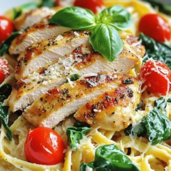 - 2 Hähnchenbrustfilets ohne Haut und Knochen - 225 g Fettuccine-Pasta - 240 ml Kirschtomaten, halbiert - 240 ml frische Spinatblätter Diese Zutaten sind die Basis für die Marry Me Chicken Pasta. Die Hähnchenbrust ist saftig und zart. Fettuccine-Pasta hat eine breite Form, die die Soße gut aufnimmt. Kirschtomaten bringen Süße und Frische. Frischer Spinat sorgt für gesunde Vitamine. - 3 Esslöffel Olivenöl - 2 Knoblauchzehen, fein gehackt - 1 Esslöffel italienische Gewürzmischung - Salz und Pfeffer nach Geschmack Die Gewürze machen das Gericht besonders. Olivenöl gibt Geschmack und hilft beim Braten. Knoblauch fügt ein tolles Aroma hinzu. Die italienische Gewürzmischung rundet alles ab. Salz und Pfeffer bringen die Aromen zum Vorschein. - 240 ml Schlagsahne - 50 g geriebener Parmesan - Frische Basilikumblätter zur Garnitur Schlagsahne macht die Soße cremig und lecker. Parmesan gibt einen herzhaften Geschmack. Frische Basilikumblätter sind die perfekte Garnitur. Sie sehen schön aus und bringen Frische in das Gericht. Für das vollständige Rezept schauen Sie bitte auf die [Full Recipe]. Um die Fettuccine perfekt zu kochen, fülle einen großen Topf mit Wasser. Füge eine großzügige Menge Salz hinzu, damit die Pasta Geschmack aufnimmt. Bringe das Wasser zum Kochen und füge die Fettuccine hinzu. Lasse die Pasta gemäß den Anweisungen auf der Verpackung garen. Normalerweise dauert es etwa 8-10 Minuten. Überprüfe die Pasta nach 8 Minuten. Sie sollte al dente sein, also schön bissfest. Gieße die Pasta ab und stelle sie beiseite. Nimm die Hähnchenbrustfilets und würze sie gut. Verwende eine italienische Gewürzmischung, Salz und Pfeffer. Diese Gewürze bringen viel Geschmack. Erhitze in einer großen Pfanne 2 Esslöffel Olivenöl bei mittlerer Hitze. Lege die gewürzten Hähnchenbrustfilets in die Pfanne. Brate sie etwa 5-7 Minuten auf jeder Seite, bis sie goldbraun sind. Achte darauf, dass sie vollständig durchgegart sind. Nimm sie dann aus der Pfanne und lasse sie kurz ruhen. Danach kannst du sie in Scheiben schneiden. In der gleichen Pfanne, in der du das Hähnchen gebraten hast, fügst du 1 Esslöffel Olivenöl hinzu. Gib die gehackten Knoblauchzehen dazu und brate sie kurz an. Nach etwa 30 Sekunden kommen die halbierten Kirschtomaten und frischen Spinat dazu. Koche alles, bis der Spinat verwelkt ist. Dann gieße die Schlagsahne hinzu und bringe sie sanft zum Köcheln. Rühre den geriebenen Parmesan nach und nach ein, bis die Soße cremig wird. Jetzt kannst du die abgetropfte Fettuccine in die Soße geben. Mische alles gut durch, bis die Pasta gleichmäßig bedeckt ist. Serviere die Pasta mit den Hähnchenstücken oben drauf. Garniere sie mit frischen Basilikumblättern. Das gibt einen tollen Geschmack! Du findest das vollständige Rezept unter Full Recipe. Um Fettuccine perfekt zu kochen, nutzen Sie einen großen Topf. Fügen Sie viel Wasser hinzu und bringen Sie es zum Kochen. Fügen Sie dann Salz hinzu. Das Salz gibt der Pasta Geschmack. Kochen Sie die Fettuccine nach den Anweisungen auf der Verpackung. Sie sollten al dente sein, also bissfest. Damit die Pasta nicht überkocht, rühren Sie sie während des Kochens gelegentlich um. So bleiben die Nudeln getrennt und gleichmäßig gar. Für saftiges Hähnchen ist die Temperatur wichtig. Erhitzen Sie Ihre Pfanne mit Olivenöl auf mittlerer Hitze. Warten Sie, bis das Öl heiß ist, bevor Sie das Hähnchen hinzufügen. Braten Sie es etwa 5 bis 7 Minuten auf jeder Seite an. So wird es goldbraun und bleibt saftig. Lassen Sie das Hähnchen nach dem Braten einige Minuten ruhen. So bleibt der Saft im Fleisch. Um die Soße zu verbessern, nutzen Sie frische Zutaten. Frischer Knoblauch und Kirschtomaten bringen viel Geschmack. Fügen Sie die Sahne langsam hinzu, um die Soße nicht zu überhitzen. Rühren Sie den Parmesan nach und nach ein, bis er schmilzt. So wird die Soße cremig und lecker. Experimentieren Sie mit Kräutern oder Gewürzen, um neue Aromen zu entdecken. {{image_4}} Wenn du kein Hähnchen magst oder einfach Gemüse bevorzugst, gibt es tolle Alternativen. Du kannst Tofu oder Tempeh anstelle von Hähnchen verwenden. Diese Optionen nehmen die Aromen der Soße gut auf. Du kannst auch Pilze, Zucchini oder Auberginen hinzufügen. Diese Gemüsesorten bringen viel Geschmack. Sie machen das Gericht bunt und gesund. Fettuccine ist klassisch, aber du kannst auch andere Nudeln ausprobieren. Spaghetti oder Penne sind leckere Alternativen. Wenn du glutenfrei essen möchtest, benutze glutenfreie Pasta. Sie sind in vielen Geschäften erhältlich und schmecken gut. So kannst du jeden Geschmack bedienen. Um das Gericht noch interessanter zu machen, kannst du mit Gewürzen experimentieren. Füge etwas rote Paprika für Schärfe hinzu oder frische Kräuter wie Thymian oder Oregano. Diese Gewürze bringen mehr Tiefe in die Soße. Auch beim Käse gibt es Spielraum. Probiere Mozzarella oder einen anderen Hartkäse. Sie verleihen der Soße eine schöne Cremigkeit. Kühlschranklagerung und Haltbarkeit Du kannst Marry Me Chicken Pasta leicht im Kühlschrank aufbewahren. Stelle sicher, dass das Gericht in einem luftdichten Behälter ist. So bleibt die Pasta frisch. Im Kühlschrank hält sie bis zu drei Tage. Achte darauf, die Reste schnell zu kühlen, um die Frische zu bewahren. Tiefkühloptionen Wenn du das Gericht länger aufbewahren möchtest, kannst du es einfrieren. Teile die Pasta in Portionen auf und lege sie in Gefrierbeutel. Drücke die Luft heraus, um Gefrierbrand zu vermeiden. Marry Me Chicken Pasta bleibt bis zu drei Monate im Gefrierfach gut. Beste Methoden zum Aufwärmen Um die Pasta aufzuwärmen, kannst du die Mikrowelle oder den Herd verwenden. Bei der Mikrowelle, stelle die Pasta in eine Schüssel und füge etwas Wasser hinzu. Decke die Schüssel ab und erwärme sie in Intervallen von 30 Sekunden. Für den Herd, erhitze die Pasta in einer Pfanne bei niedriger Hitze. Rühre oft um. Verhindern von Austrocknung Um Austrocknung zu vermeiden, füge beim Aufwärmen etwas Sahne oder Brühe hinzu. Das hilft, die Soße cremig und lecker zu halten. Achte darauf, die Pasta nicht zu lange zu erhitzen, damit sie nicht matschig wird. Die Zubereitung ist schnell und einfach. Sie benötigen etwa 15 Minuten für die Vorbereitung. Die Kochzeit beträgt weitere 15 Minuten. In nur 30 Minuten haben Sie ein köstliches Gericht auf dem Tisch. Ja, Sie können die Pasta im Voraus zubereiten. Kochen Sie die Fettuccine und lassen Sie sie abkühlen. Lagern Sie die Nudeln in einem luftdichten Behälter im Kühlschrank. Wenn Sie bereit sind, erwärmen Sie die Pasta in der Soße. Ja, Sie können glutenfreie Pasta verwenden. Viele Marken bieten leckere glutenfreie Optionen. Achten Sie auf die Kochzeit, da sie von normaler Pasta abweichen kann. Absolut! Sie können das Hähnchen durch Tofu ersetzen, um es vegetarisch zu machen. Fügen Sie auch verschiedene Gemüsesorten wie Zucchini oder Brokkoli hinzu. Experimentieren Sie mit weiteren Gewürzen, um neue Aromen zu entdecken. Das vollständige Rezept finden Sie unter Full Recipe. Dort erhalten Sie alle Details zur Zubereitung von Marry Me Chicken Pasta. Das Gericht Marry Me Chicken Pasta kombiniert einfache Zutaten wie Hähnchen, Fettuccine und frisches Gemüse. Sie lernen, die Pasta perfekt zu kochen und das Hähnchen saftig zu braten. Ergänzen Sie mit frischer Soße und Parmesan für den besten Geschmack. Variationen bieten Flexibilität bei den Zutaten. Beachten Sie Tipps zur Lagerung und Aufwärmung, um das Gericht frisch zu halten. Mit diesen Schritten gelingt Ihnen ein köstliches Gericht, das sicher imponiert. Nutzen Sie die verschiedenen Optionen, um es ganz nach Ihrem Geschmack zu gestalten.